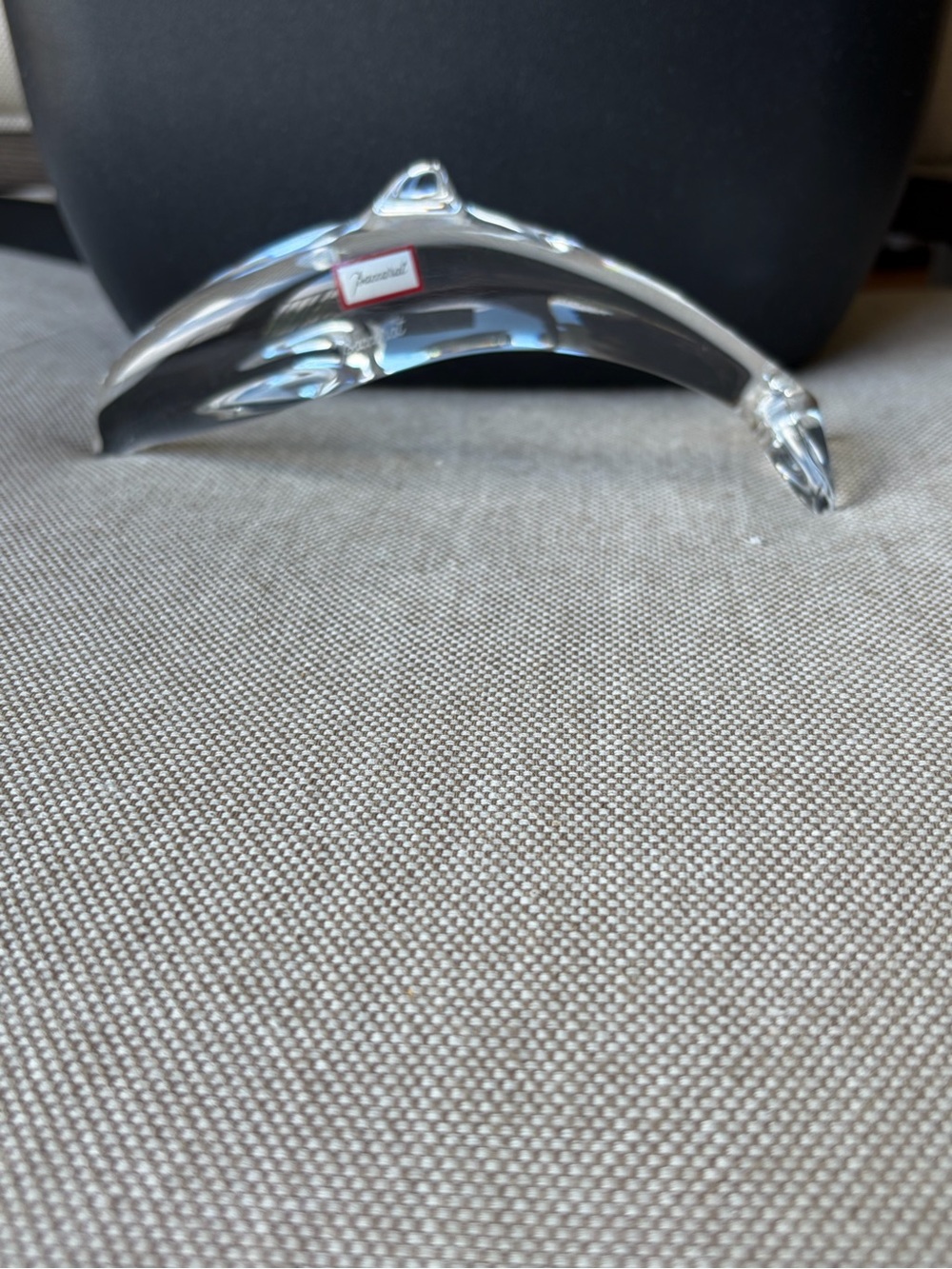 Baccarat Clear Crystal Dolphin Sculpture - Clear